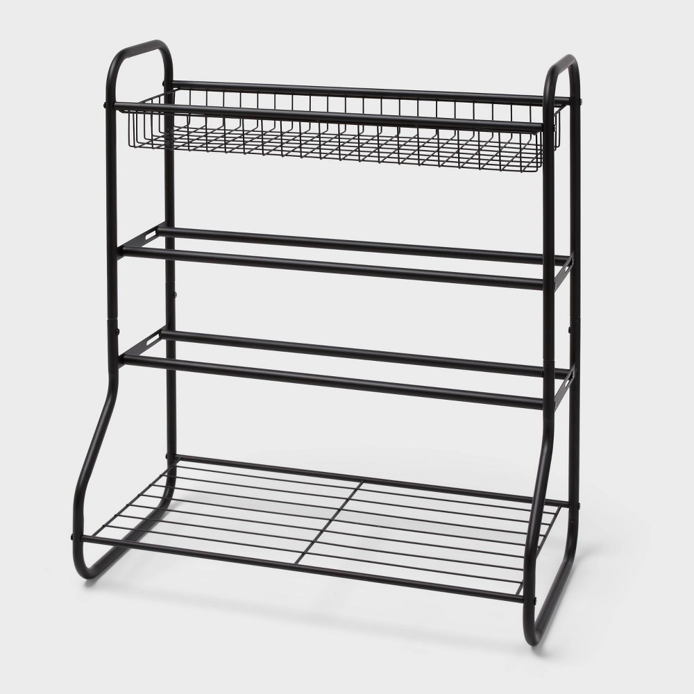 4-Tier Shoe Rack with Basket - Brightroom™