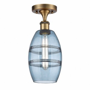 Vaz - 1 Light Semi-Flush Mount In Industrial Style-9.38 Inches Tall and 5.88 Inches Wide - 1 of 1