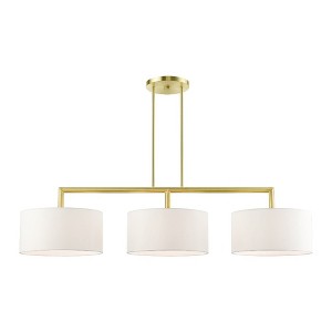 Livex Lighting Meridian 3 - Light Chandelier in  Satin Brass - 1 of 3