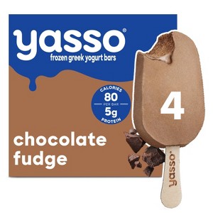 Yasso Frozen Greek Yogurt - Chocolate Fudge Bars - 4ct - 1 of 4