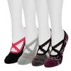 MUK LUKS Women's Studio Socks - Criss Cross Ballerina 4PK - 2 of 2