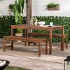 3pc Slatted Chevron Acacia Wood Patio Dining Set - Saracina Home - 2 of 4
