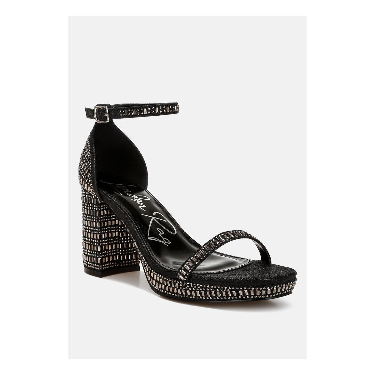 Женские сандалии London Rag Womens Ronan Rhinestones Embellished Block Sandals 6 — фото 2