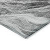 Gray Charcoal And Ivory Abstract Washable Indoor Outdoor Area Rug - 4 of 4