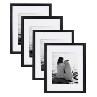 Designovation Gallery Rectangle Wood Wall Frame, 11x14 Matted To