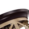 C Cattleya 1-Light Oil-rubbed Bronze and Briarwood Finish Farmhouse Cage Flush Mount Ceiling Light - 3 of 4