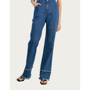 Women's ASHLYN DOUBLE-WAISTED LAYERED HIGH-RISE JEANS - J.ING - 1 of 2