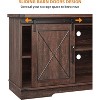 Jojoka Farmhouse TV Stand and Entertainment Center for TV Up to 65 Inches with Sliding Barn Doors and Adjustable Shelf - 3 of 4