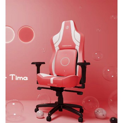 NicBex Adjustable Height Gaming Chair,High Back Office Chair with Lumbar Support and Flip-up Armrests for Gaming Work Study,Pink