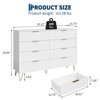 8 Drawer Dresser for Bedroom, Fluted Wooden Storage Chest with Metal Handles, Modern Clothes Organizer & TV Stand for Living Room - 2 of 4
