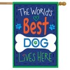 World's Best Dog Double-Sided House Flag Bone Paw 28" x 40" Briarwood Lane - 2 of 4