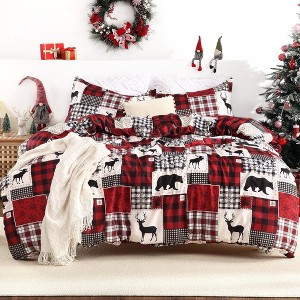 3 Piece Christmas Bedding Duvet Cover Set - 1 of 4