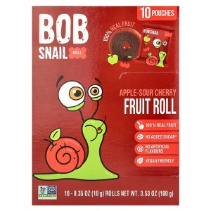Bob Snail, Fruit Rolls, Apple-Sour Cherry, 10 Pouches, 0.35 oz - 1 of 2