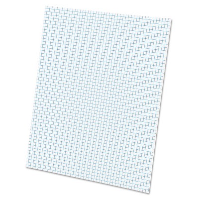 Ampad Quadrille Pads 5 Squares/Inch 8 1/2 x 11 White 50 Sheets 22002