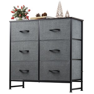 Dresser for Bedroom, 6 Drawer Storage Chest, Fabric Tower with Bins - 1 of 4