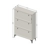 Angel Sar White Shoe Cabinet with 3 Flip Drawers, Narrow Entryway Storage Organizer with Black Legs - 3 of 4