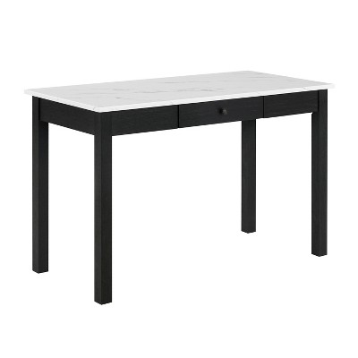 Gulches Modern Desk Collection ¨C Faux Marble/Textured Finish, Storage Drawers (1-2), Sturdy Base, Simple Assembly for Home Office