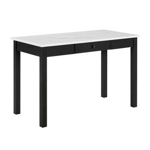 Gulches Modern Desk Collection ¨C Faux Marble/Textured Finish, Storage Drawers (1-2), Sturdy Base, Simple Assembly for Home Office - 1 of 4