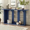 KIGFTSOD Modern and Curved Design Ash Veneer Console Table with Shelf, Suitable for Entryway, Hallway Living Room, Foyer, Corridor - 2 of 4