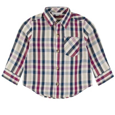 RuggedButts Toddler Boys Long Sleeve Button Down Shirt