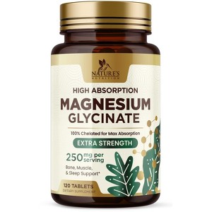 Magnesium (Glycinate) - Magnesium Supplement for Heart Health, Nerve, Muscle, Bone, and Sleep Support - 100% Chelated - 120 Capsules - 1 of 4