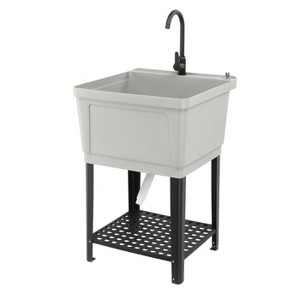 Winado Plastic Utility Sink Freestanding With Storage Shelf - 1 of 4