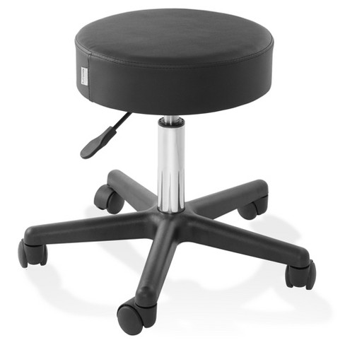 Master Massage Ergonomic Swivel Saddle Rolling Hydraulic Comfortable Adjustable Stool in Black