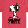 Boys' - Peanuts - Snoopy and Woodstock Christmas Skating Short Sleeve Graphic T-Shirt - 2 of 4