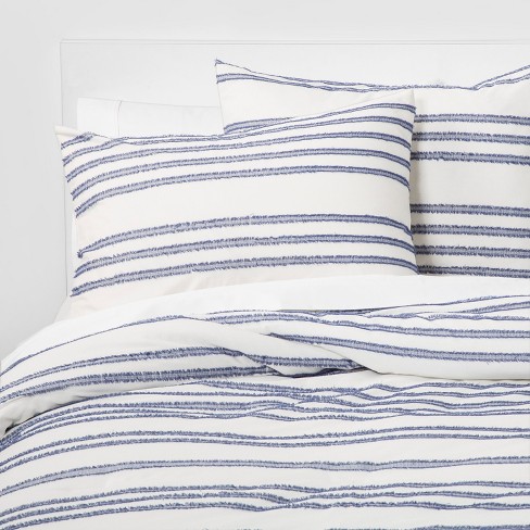 red white and blue striped comforter