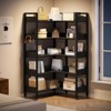 Corner Bookshelf, 5 Tier L-Shaped Bookcase, Modern Industrial Corner Shelf Unit, Convertible Storage Display Rack - 4 of 4