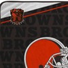 NFL Cleveland Browns Diagonal Ghost Checker Double Sided Ultra Cozy Blanket - 2 of 3