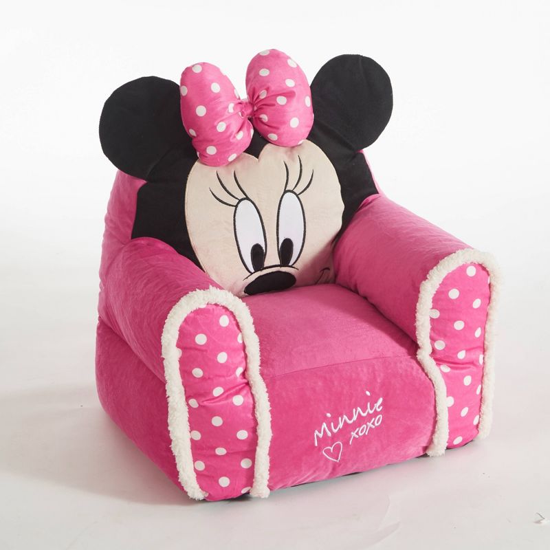 Disney Minnie Mouse Figural Bean Bag Kids&#39; Chair Pink, 3 of 7