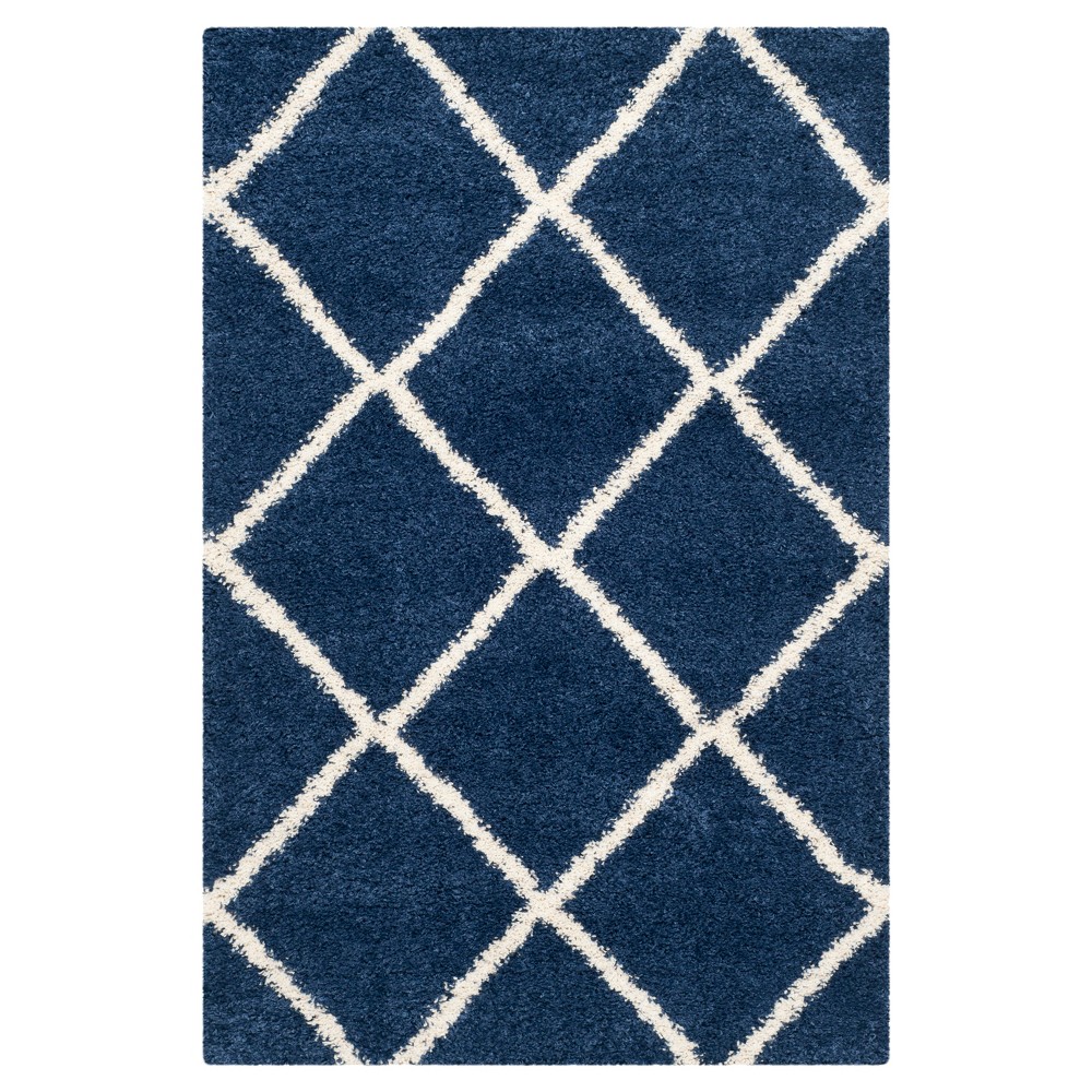 4'x6' Corbin Hudson Shag Rug Navy/Ivory - Safavieh