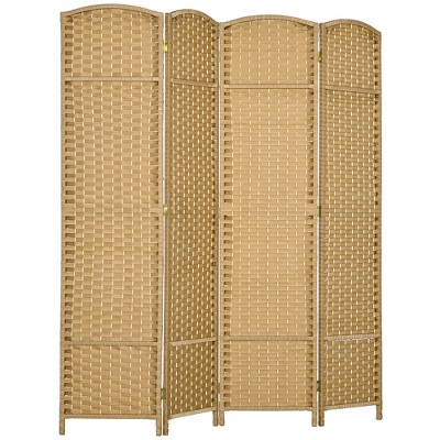 HOMCOM Room Divider, Folding Privacy Screen, 5.6' Tall Freestanding Partition for Home Office, Bedroom