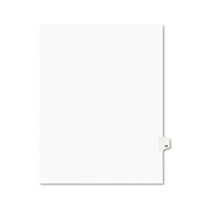 Avery-Style Legal Exhibit Side Tab Divider Title: 20 Letter White 25/Pack 01020 - 1 of 4
