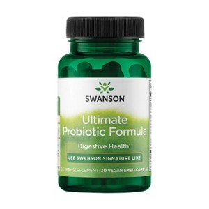 Swanson Ultimate Probiotic Formula with prebiotic FOS for digestive & immune support (66 Billion CFU, 30 DRcaps) - 1 of 4
