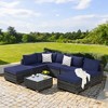Mshliw 8-Piece Outdoor Wicker Sectional Sofa Set with Cushions & Coffee Table –  Patio Furniture for Backyard, Poolside, and Garden - 3 of 4