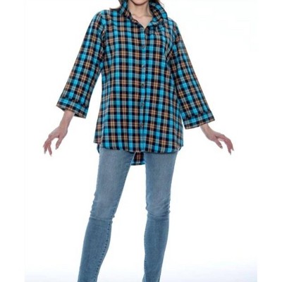 Women's Flannel Plaid Top - TooFan