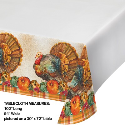 Creative Converting Traditional Thanksgiving Plastic Tablecloth | Shop ...