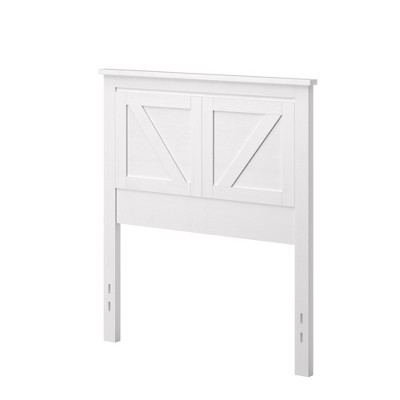 Gloss White Twin Size Farmhouse Wood Panel Headboard