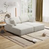 Christopher Knight Home Bronte 78'' Modern Corduroy Upholstered Double Chaise Lounge with Backrest Pillow and 2 Throw Pillows - 2 of 4