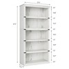 ODK 5 Tier Farmhouse Bookcase, 67.4" Tall Book Shelf with Storage, Wooden Bookshelves 5 Shelf Display Shelvesfor Home Office, Living Room - 2 of 4