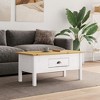 vidaXL Coffee Table Accent Side Table for Living Room BODO Solid Wood Pine - 2 of 4