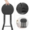GustoWave Portable Folding Chair with Handle, Heavy Duty Round Fold Stool Chair with 500lbs Capacity for Adults, 18 Inch Foldable Stool - 4 of 4