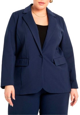 Eloquii Women's Plus Size 9-to-5 Stretch One Button Work Blazer - 20 ...