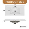 36" Black Bathroom Vanity with Solid Pine Frame, 1 Soft Close Door and 3 Drawers , Modern Storage Cabinet - Leovsnove - 3 of 4