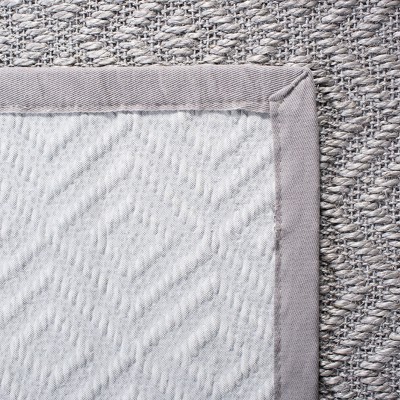 Light Grey Hand-Knotted Sisal Area Rug 2' x 3'