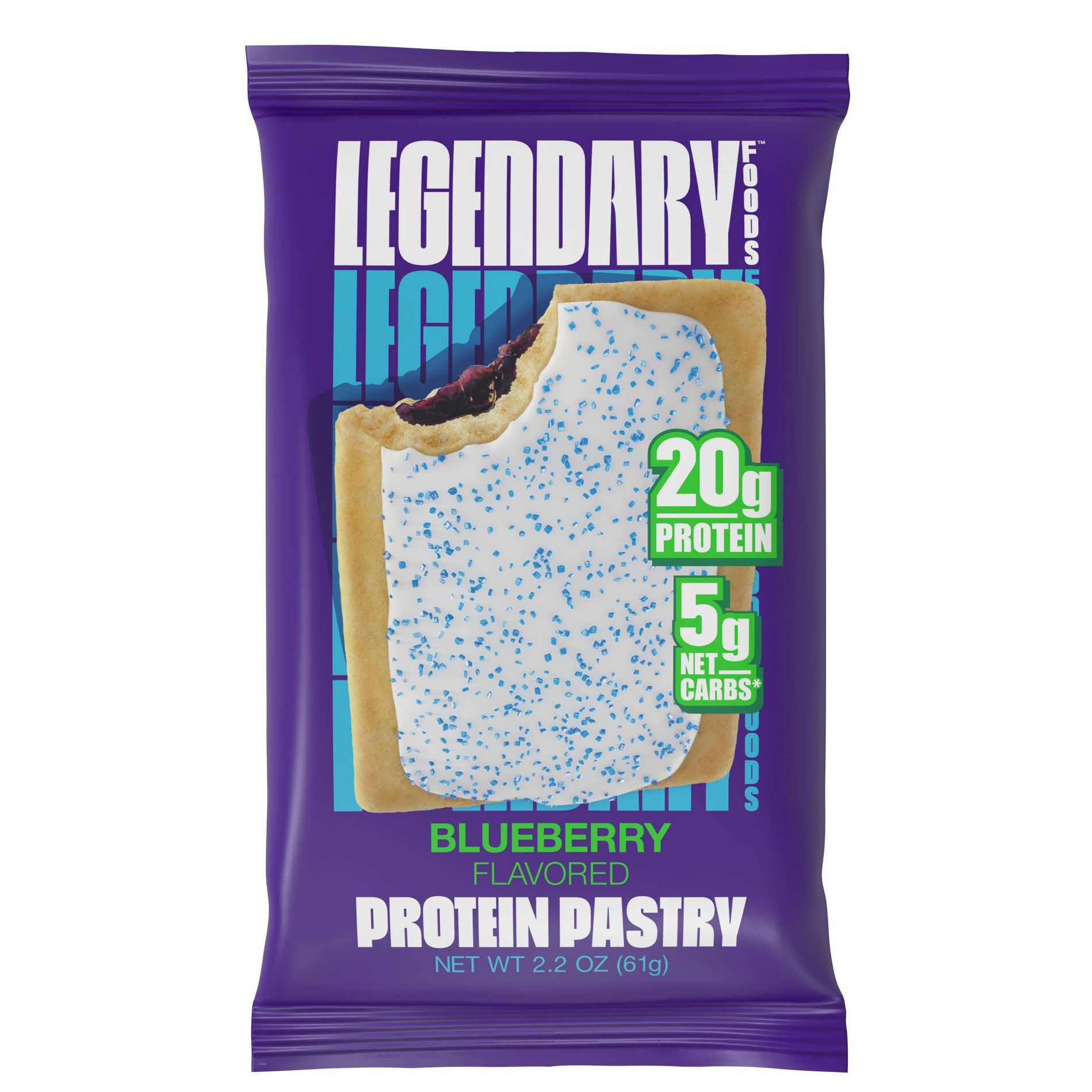 Legendary Foods Gluten Free and Keto Friendly Protein Pastry - Blueberry - 2.2oz