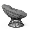 Maliang 40" Wicker Chair with Cloud Thick Density Fabric Cushion, 3-proof Cover, Fluid 360 Degree Swivel - 3 of 4
