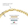 KISPER 18K Gold Over 925 Sterling Silver Italian 5mm Solid Diamond-Cut Cuban Link Curb Chain Bracelet for Men & Women - Made in Italy - 3 of 4